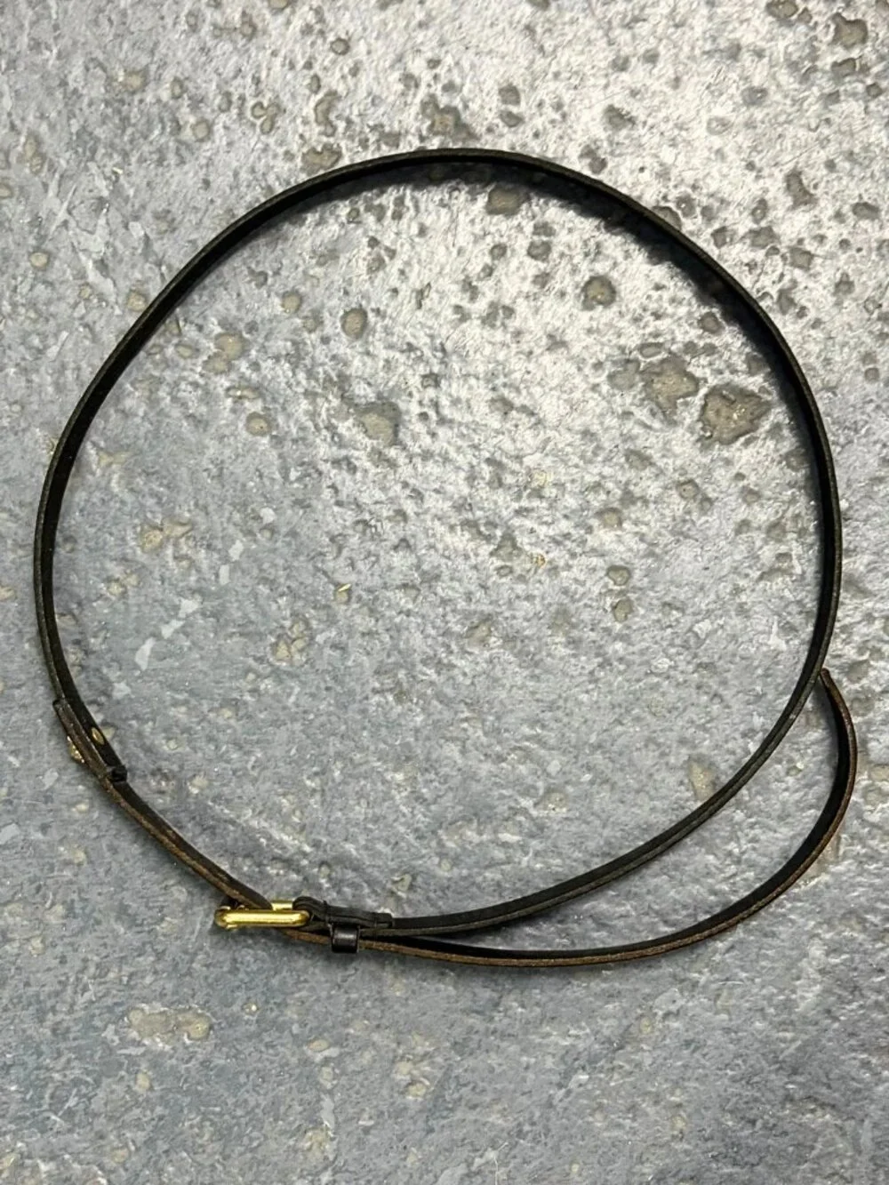 GUCCI Tiger Head Black Leather Slim Belt
